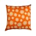 Thai Silk Decorative Pillow- Orange Dandelion Field(16x16