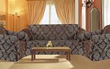 Home Decor 3Pcs Coffee Jacquard Sofa / Loveseat / Chair Slipcover