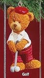 RUSS Very Beary Golfer Christmas Ornament #32008