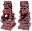 Unique Office Corporate Gift Idea - 6" Male & Female Shou Shan Foo Dog Bookends