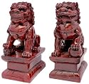 Unique Office Corporate Gift Idea - 6" Male & Female Shou Shan Foo Dog Bookends