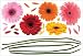 RoomMates RMK1279GM Gerber Daisies Peel and Stick Wall Appliques