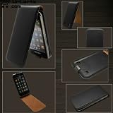 Kobert Leder Flip Case Samsung i9100 Galaxy S2 II Tasche Hülle Ledertasche Galaxy S2 II Schutzhülle in Schwarz mit Magnet Verschluss