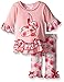 Bonnie Baby Baby Two Piece Easter Bunny Appliqued Playwear Set
