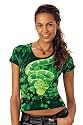 Damen T-Shirt "Green Python"