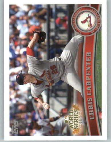 2011 Topps Baseball Card World Series Team Set Card # WS14 Chris Carpenter - St. Louis Cardinals - MLB Trading Card in a Screwdown Case!