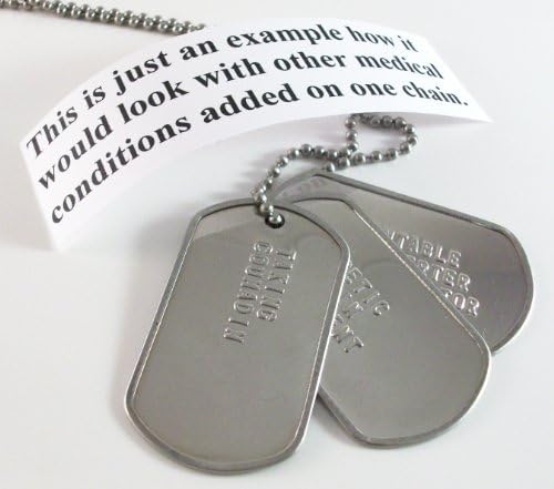 Gadow JewelryBreast Cancer No Needle or Blood Pressure on LEFT Arm Medical Alert ID Necklace for Women Stainless Steel Awareness