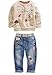 Kids Baby Girl Children Floral Long T-shirt Top+Jean Pants Set Outfit