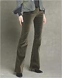 Stretch velvet low-rise jeans