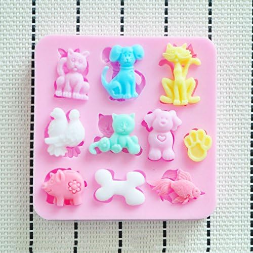 WilsonBaking Love Collection - Lullaby Puppy Theme Silicone Fondant Lace Molds Serie - Fondant and Gum Paste Silicone Mold Cake Molds for Kids