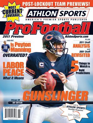 Jay Cutler unsigned Chicago Bears 011 Athlon Sports NFL Pro Football Magazine Preview