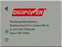Digipower BP-CN4L Replacement Li-Ion Battery for Canon NB-4L