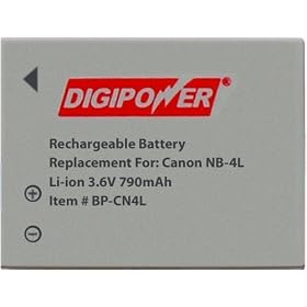 Digipower BP-CN4L Replacement Li-Ion Battery for Canon NB-4L