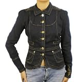 Women's Baby Phat Classic dark wash jeans denim jacket coat - X-Small