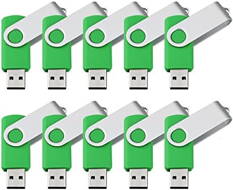 USB Home 8GB High Speed Swivel USB 3.0 Flash Drive(10 Pack), Green