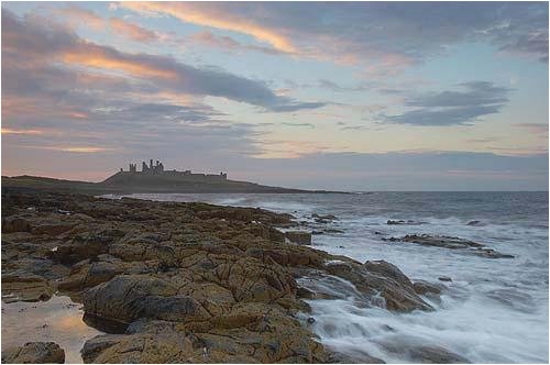 Dunstanburgh Castle, Ode To J M Turner By Andrew Fyfe Highest Quality Art Print Poster - Size: 22 X 15