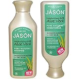 JASON All Natural Organic Aloe Vera Shampoo and Conditioner Bundle with Dry Hair Treatment Product, Calendula, Chamomile and Grapefruit, Sulfate Free, Paraben Free, Gluten Free, Vegan, 16 fl oz each