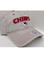 Sports: Khaki NFL Kansas City Chiefs Adjustable Hat Cap Barber - Reebok