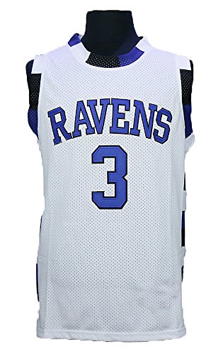 Mens #3 Lucas Scott One Tree Hill Movie Basketball Jersey Embroidered and Stitched white/black S to XXXL