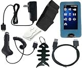 7 Items Premium Accessory Bundle Combo For Sony Walkman Series X NWZ-X1050 NWZ-X1051 NWZ-X1060 NWZ-X1061 16GB 32GB Video MP3 Player includes: Blue Silicone Skin case, Car Charger, Wall Travel Charger, USB Straight data cable, Adjustable Armband, Belt Clip and Fishbone style Keychain