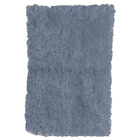 Standard Flokati Area Rug, 8'x10', DENIM BLUE