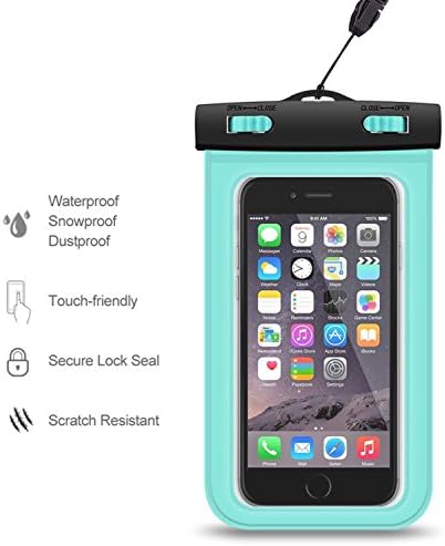 AcMount--Universal Waterproof Case/Bag for Iphone 6/6 Plus up to 6.0"Samsung Galaxy S7, S6 Note 5 4, HTC LG Sony Nokia Motorola up to 6.0" diagonal diagonal, Best Water Proof, Dust Dirt Proof（Green）