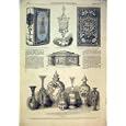 BOHEMIAN GLASS VASES JEWEL CASKET BIBLE COVER METAL1851