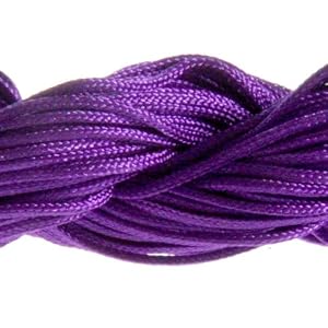 30 Mètres Fil Nylon Cordon bijoux 1 mm pour bracelet perles Shamballa tibétain - Violet
