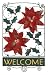 Poinsettias Welcome Sign Home front Door Decor wall plaque patio patio decoration
