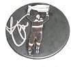 Chris Pronger Autographed Anaheim Ducks Stanley Cup Champions Photo Hockey Puck, PSA/DNA Authenticated