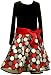 Bonnie Jean Girls 7-16 Stretch Velvet Top To Novelty Shantung Skirt,Black,16