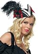 Pirate Pillbox Hat With Feather