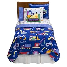 Olive Kids Under Construction Bedding Collection - Blue