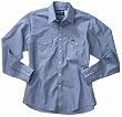 Wrangler Men's Cowboy Cut Work Western Long Sleeve Shirt, Chambray Blue