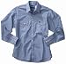 Wrangler Men's Cowboy Cut Work Western Long Sleeve Shirt, Chambray Blue