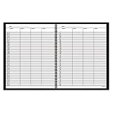 At-A-Glance 80-310-05 Undated group practice daily appointment book, 15-min. appts, 8-1/2 x 11, black