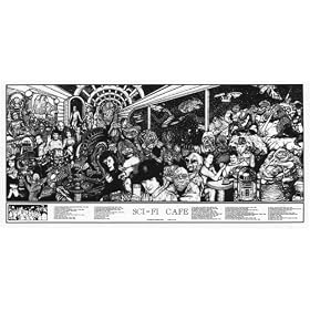 Howard Teman (Sci-Fi Cafe) Art Poster Print - 19" X 36"