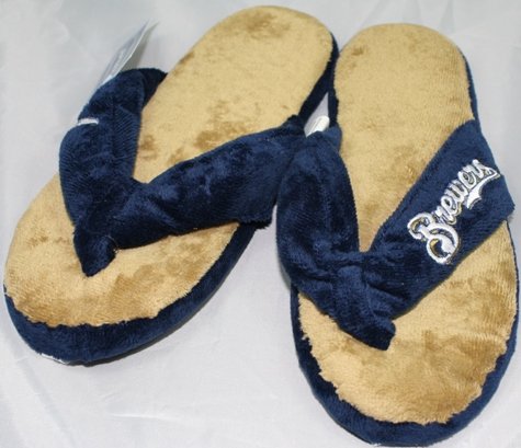 Milwaukee Brewers MLB Flip Flop Thong Slippers