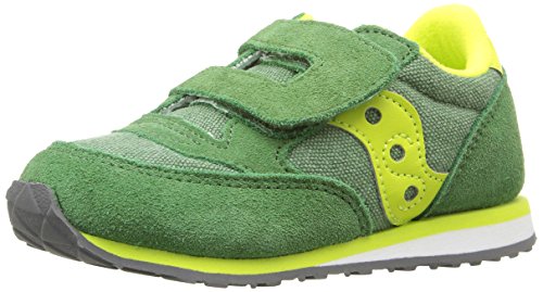 Saucony Jazz Hook and Loop Sneaker (Toddler/Little Kid),Green/Yellow,6.5 M US Toddler