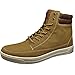 Sedagatti Men's Khaki/Coffee Vintage Style Lace W/Zipper High Top Fashion Sneakers