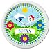 Olive Kids - Happy Flowers Personalized Clock (White)