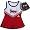 Adidas Nebraska Cornhuskers Toddler 2-Piece Cheerleader Dress