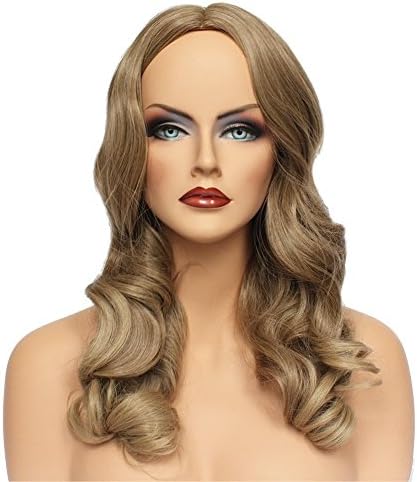 HengfengClassic Cap Women Synthetic Curly Wavy Long Brown Wig LHL15