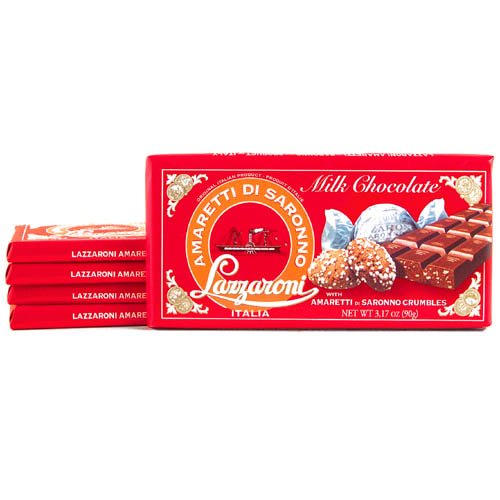 Lazzaroni Milk Chocolate w Amaretti Crumbles Bar - 3.2oz. by Lazzaroni