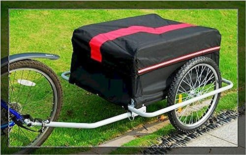 Heavy Duty Steel Bicycle Bike Cargo Tow Trailer Cart Utility Carrier w/ Cover