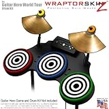 Bullseye Black and White Skin by WraptorSkinz fits Guitar Hero 4 World Tour Drum Set for Nintendo Wi