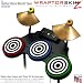 Bullseye Black and White Skin by WraptorSkinz fits Guitar Hero 4 World Tour Drum Set for Nintendo Wii, XBOX 360, PS2 & PS3 (DRUMS NOT INCLUDED)
