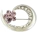 Rhinestone Flower Curl Pugster Brooch