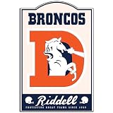 Broncos Riddell Nostalgic Metal Sign