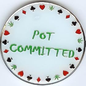 Pot Committed Poker Weight Card Guard Cover Chip Coin